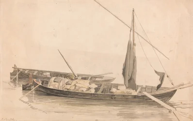Dois, barcos, âncora